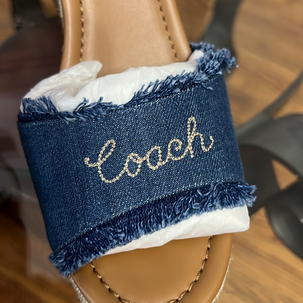 Coach Kelly Denim wedges - Picture 3 of 4